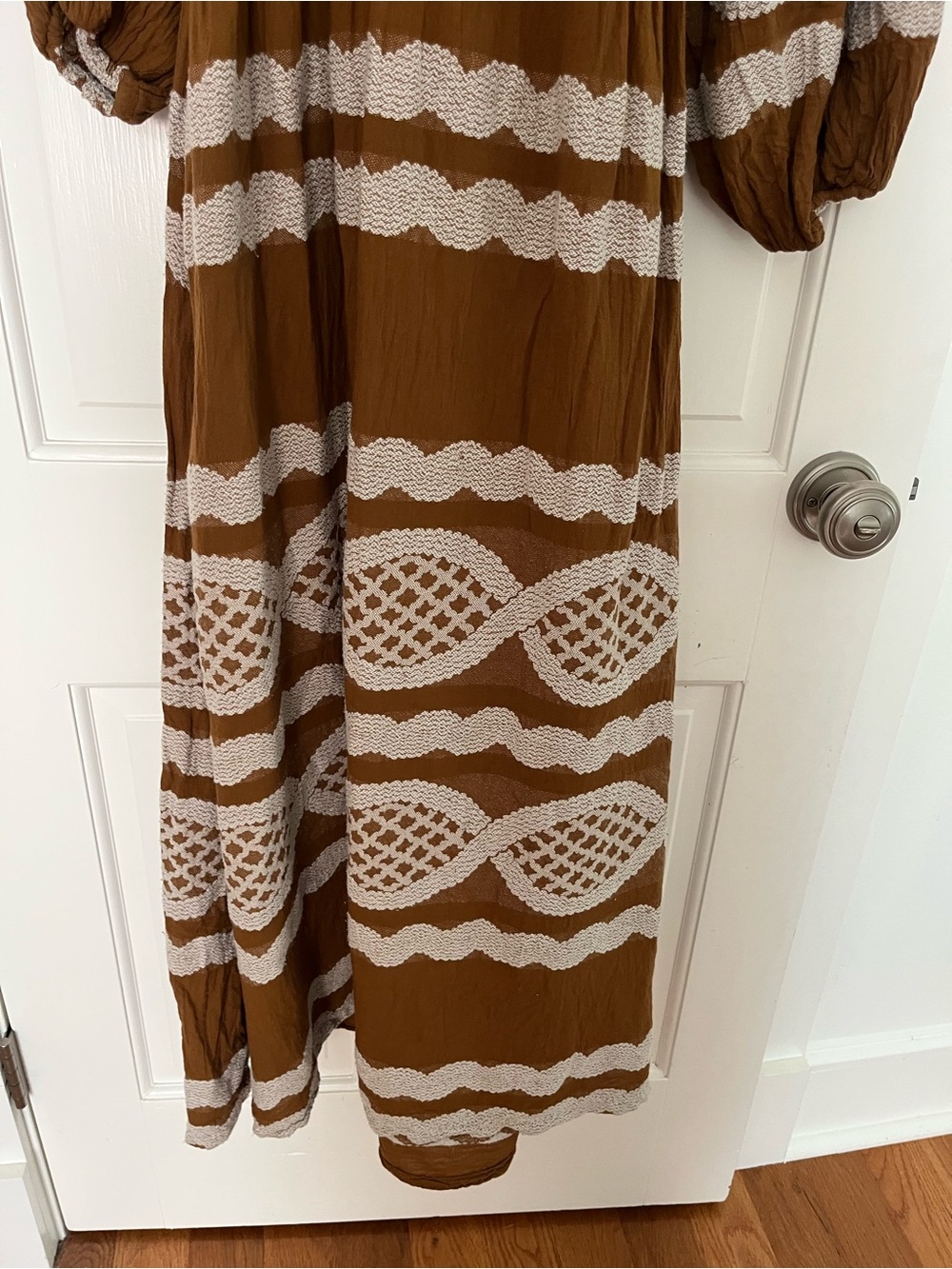 Pearl & Caviar Brown & Cream Printed Maxi Dress - Picture 3 of 3